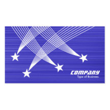 Shooting Stars - blanco en azul cepillado Tarjetas De Visita