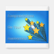 Shooting Stars del aniversario del empleado Imanes