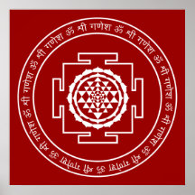 Shree espiritual adaptable Yantra Impresiones