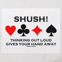 ¡Shush! El pensamiento hacia fuera da ruidosamente Tarjetas Publicitarias