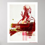 SHWANN: El samurai futurista DJ Posters