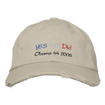 SÍ, hicimos, Obama 44 2008 Gorra Bordada