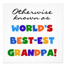 Si no conocido como regalos del abuelo Mejor-est Invitacion Personal