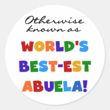 Si no conocido como regalos del Mejor-est Abuela Pegatina Redonda