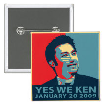 Sí nosotros botón de Ken (Obama) Pin