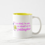 Si usted piensa Im lindo vea a mi ahijada Tazas De Café
