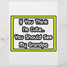 Si usted piensa que soy lindo… mi abuelo tarjeta publicitaria
