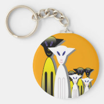 Siamese cats keychain nyckelring