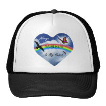 Siempre en mi corazón gorros bordados