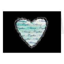 Siempre junto tarjeta romántica del amor de la tar
