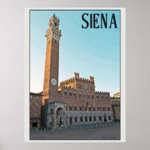 Siena - mañana de Palazzo Pubblico Posters