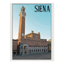 Siena - mañana de Palazzo Pubblico Tarjeta Postal
