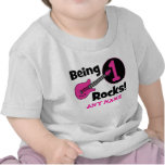 ¡Siendo rocas 1! con la guitarra rosada Camisetas