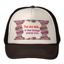 Siendo sabio - palabras de la sabiduría gorras