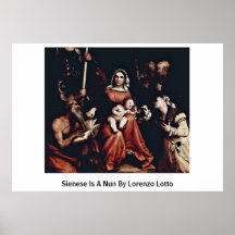 Sienese es monja de Lorenzo Lotto Posters