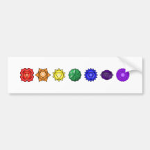 Siete Chakras horizontal Etiqueta De Parachoque