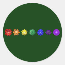 Siete Chakras horizontal Pegatinas