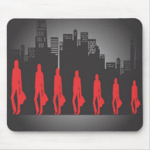 Siete mujeres de negocios alfombrillas de ratones