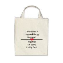 Siete palabras para una boda larga y feliz bolsa de mano
