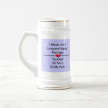 Siete palabras para una boda larga y feliz taza