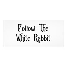 Siga el conejo blanco diseños de tarjetas publicitarias