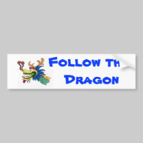 Siga el dragón pegatinas de parachoque
