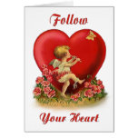 Siga su corazón tarjetón