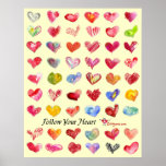 Siga su poster del corazón