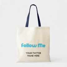sígame (el gorjeo) bolsas lienzo