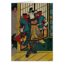 Siglo XIX del guerrero del samurai Felicitación