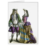 Siglo XVIII francés del señor y de la señora Felicitación