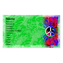 Signo de la paz abstracto plantilla de tarjeta de negocio