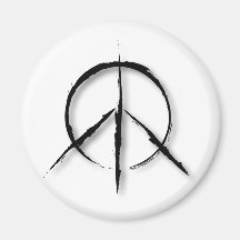 Signo de la paz Brushed-1 Imanes Para Frigoríficos