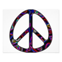 signo de la paz ccolorful anuncio personalizado