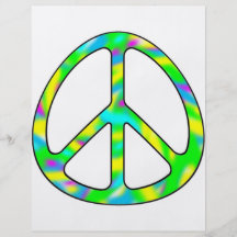 signo de la paz colorido tarjeta publicitaria