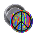Signo de la paz con el teñido anudado Trippy Pins