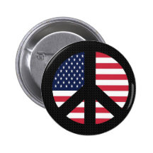 Signo de la paz con la bandera americana pins