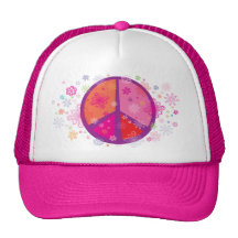 Signo de la paz de la tarjeta del día de San Valen Gorros Bordados