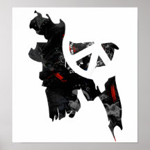 Signo de la paz de moda de Bangladesh con el mapa  Poster