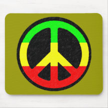 Signo de la paz de Rasta Alfombrilla De Ratones