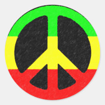 Signo de la paz de Rasta Pegatina