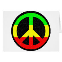 Signo de la paz de Rasta Tarjetón