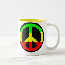 Signo de la paz de Rasta Tazas