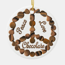 Signo de la paz del chocolate adorno de reyes