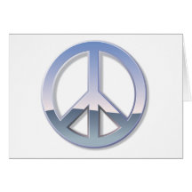 Signo de la paz del cromo felicitacion 