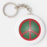 Signo de la paz del navidad llavero personalizado