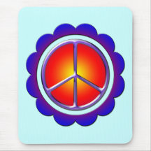 SIGNO DE LA PAZ DEL RESPLANDOR SOLAR TAPETE DE RATONES