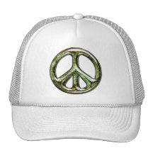 Signo de la paz deslustrado gorras de camionero