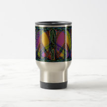 Signo de la paz emergente tazas de café