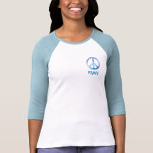 Signo de la paz estrellado camisetas